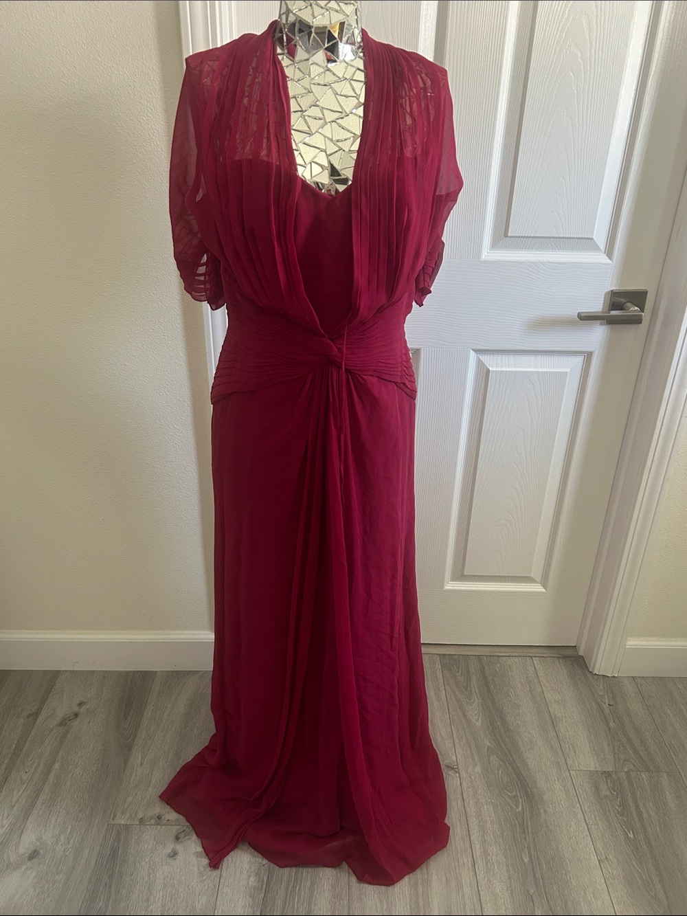 NWT TADASHI Collection Women's Burgundy Evening Gown Sz 8